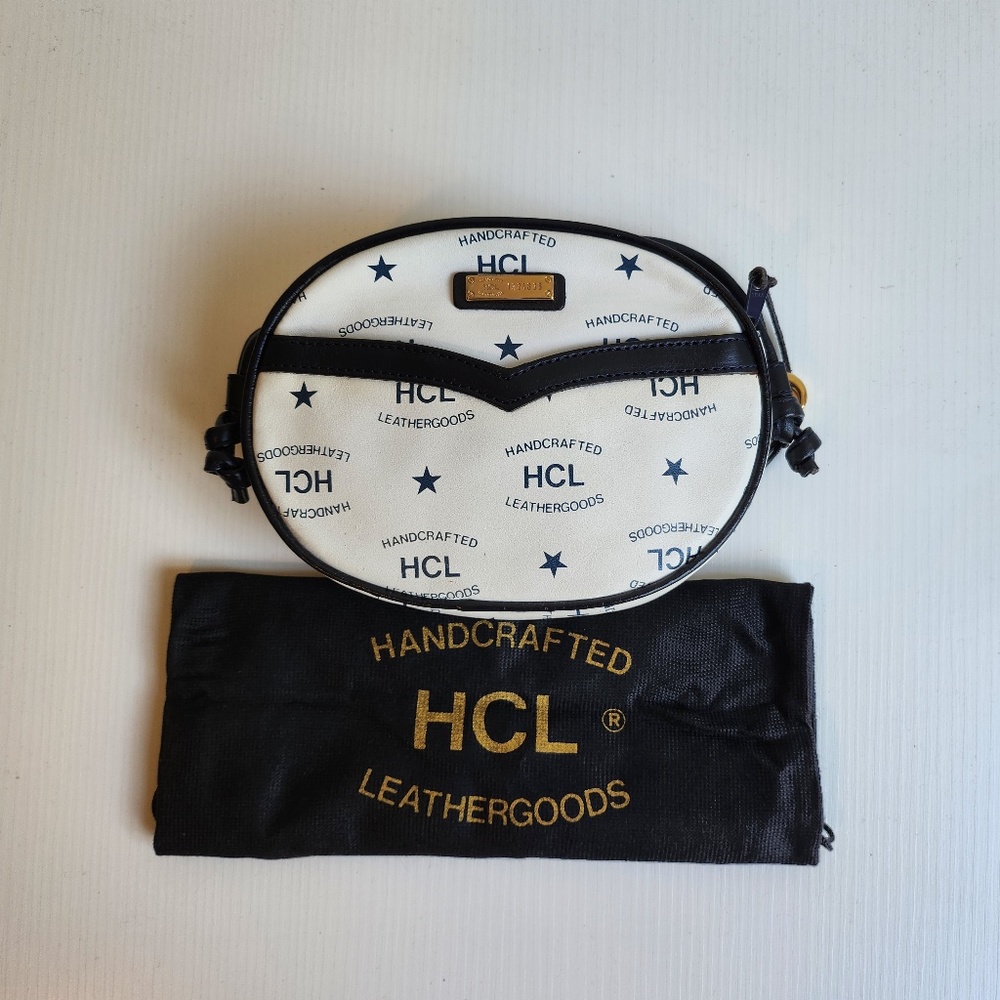 NEW HCL White Small Crossbody Genuine Leather Bag